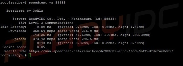 วิธีการใช้งาน Speedtest ในระบบปฎิบัติการ Almalinux / CentOS - ReadyIDC ...